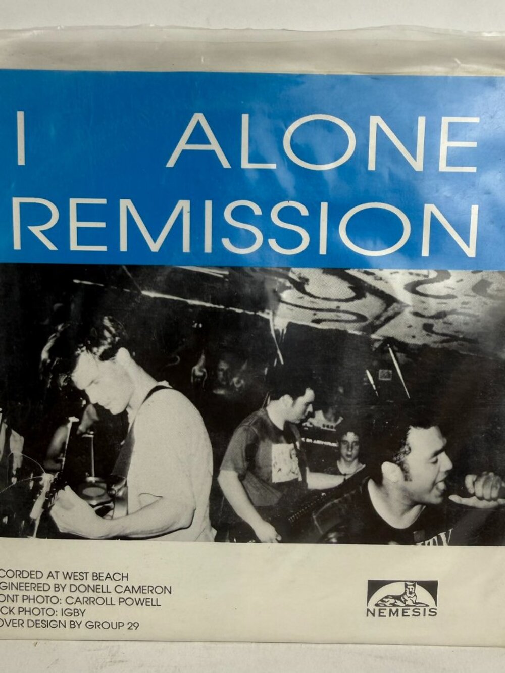One Step Ahead - Remission / I Alone 7" White Colored Vinyl 45 Nemesis Records